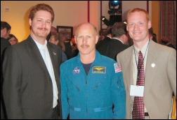 Fusion President Todd Sims with International Space Station Astronaut Ken Bowersox and Fusion Director of Marketing Matt Tibbitts.