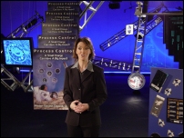 Host Michelle Valen on the set of Countdown in Irving, TX.